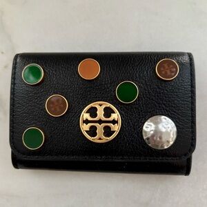 TORY BURCH Willa Stone Pebbled Leather Wallet